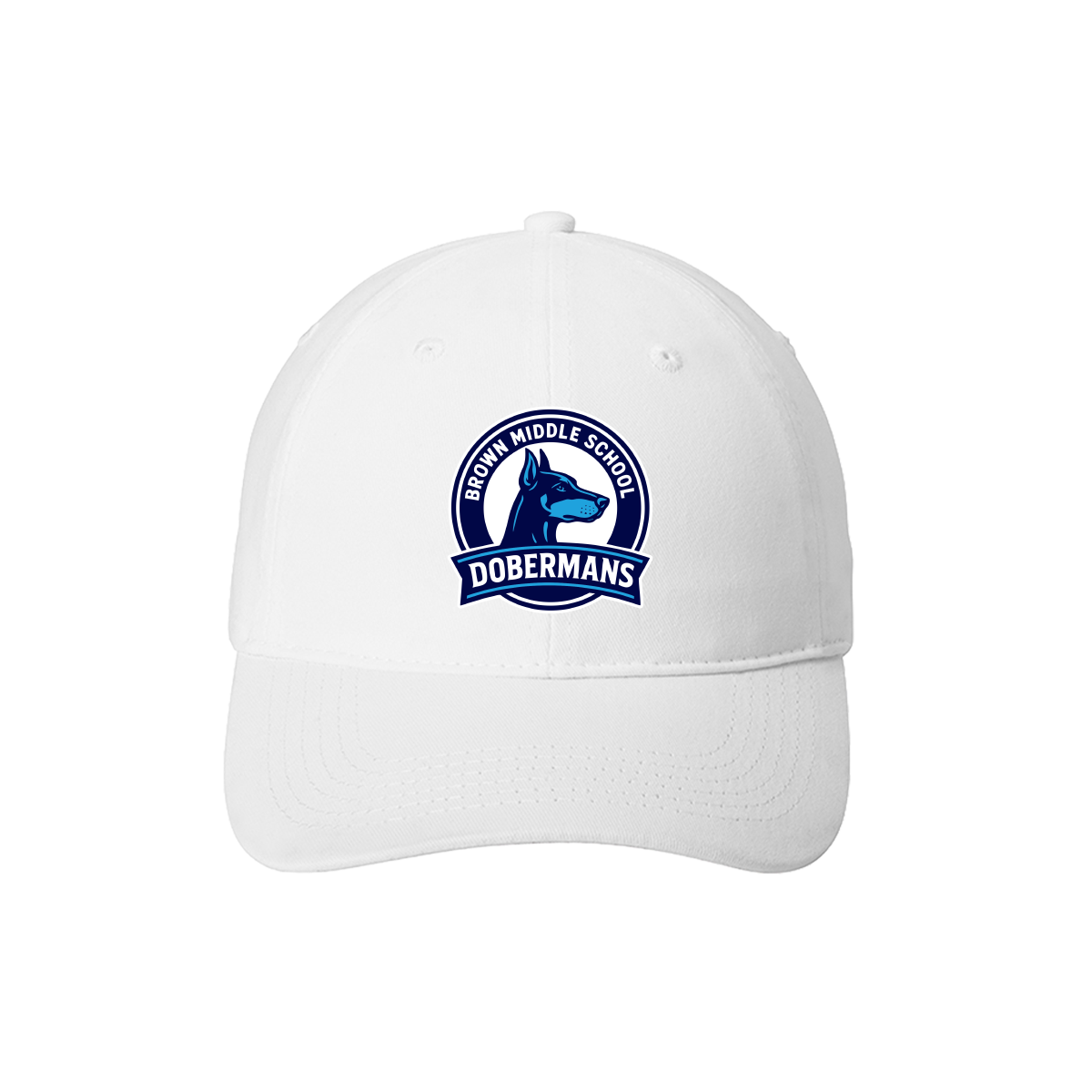 Brown Middle School - Adjustable Cap - White