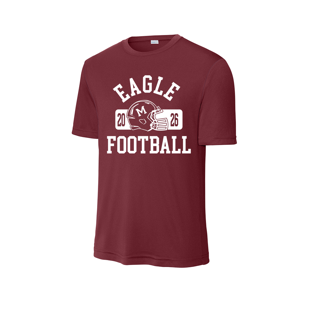 Mission Eagles Football - Football Helmet Dri-Fit Shirt - Maroon