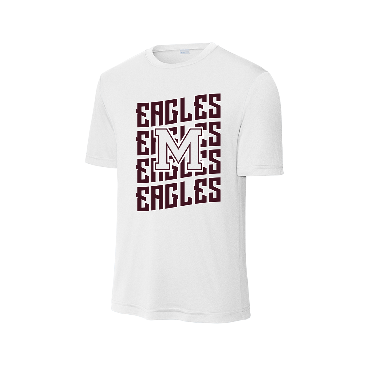 Mission Eagles Football - M Script Dri-Fit Shirt - White