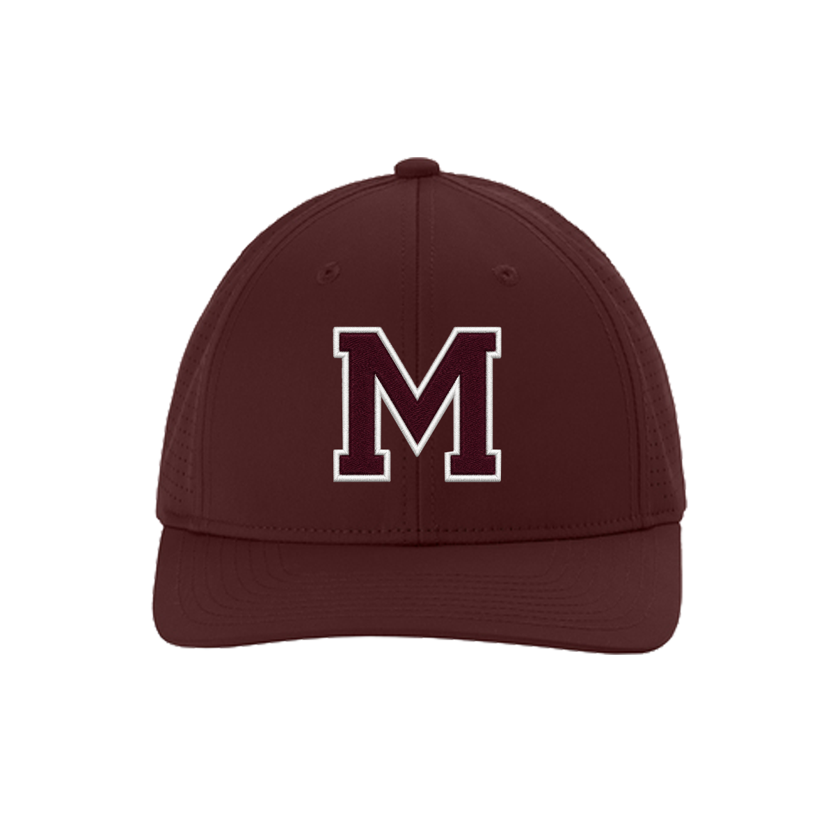 Mission Eagles Football - M Script Sport-Tek Cap - Maroon