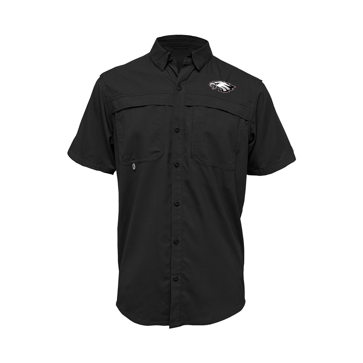 Mission Eagles Football - Embroidered Mascot - Men's Fishing Shirt