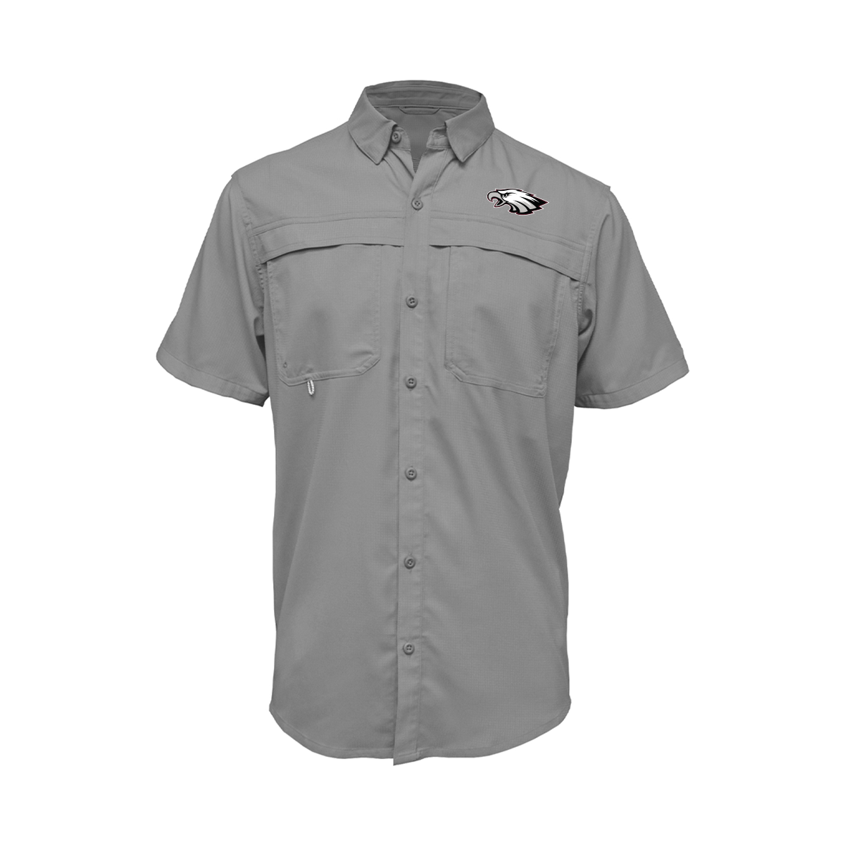 Mission Eagles Football - Embroidered Mascot - Men's Fishing Shirt