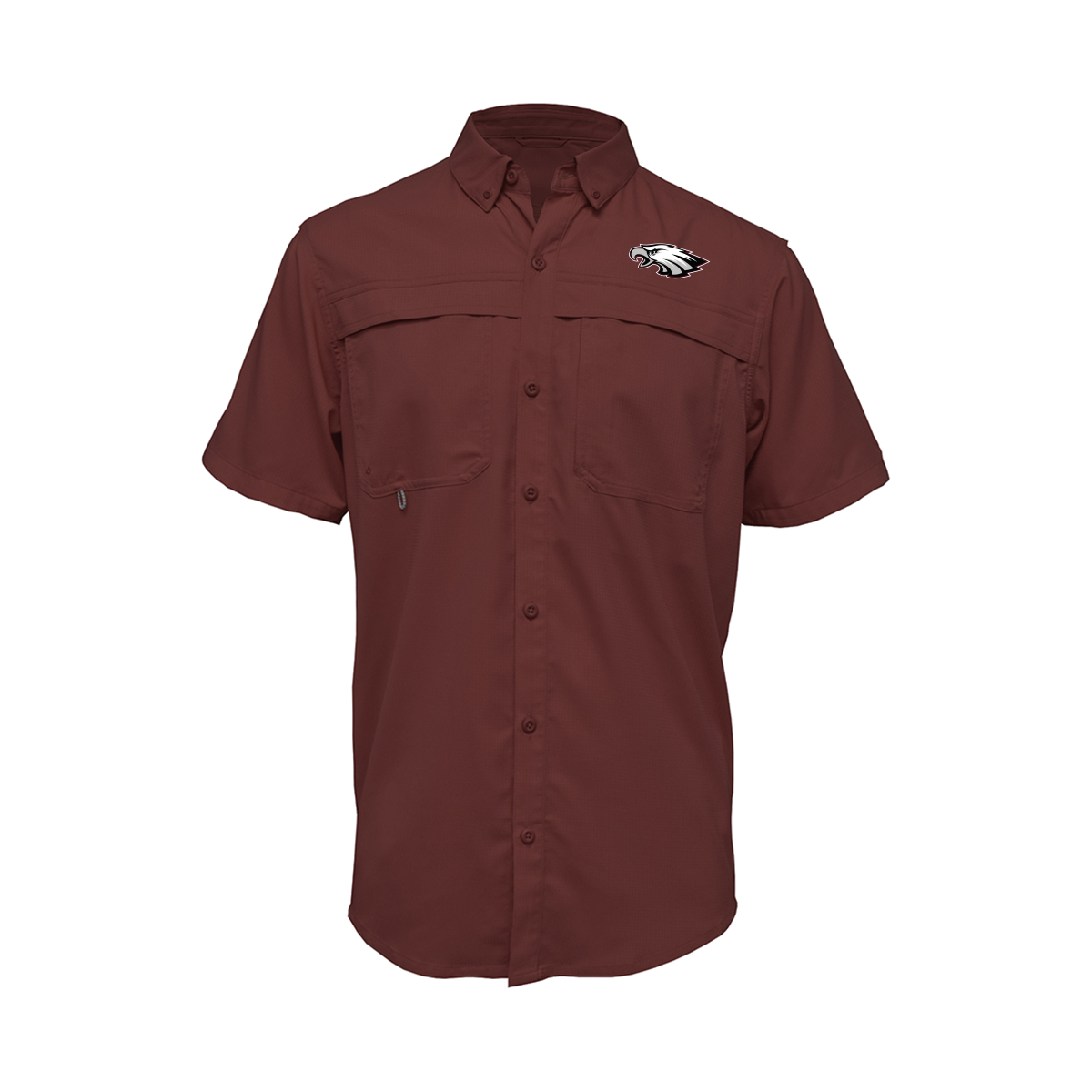 Mission Eagles Football - Embroidered Mascot - Men's Fishing Shirt