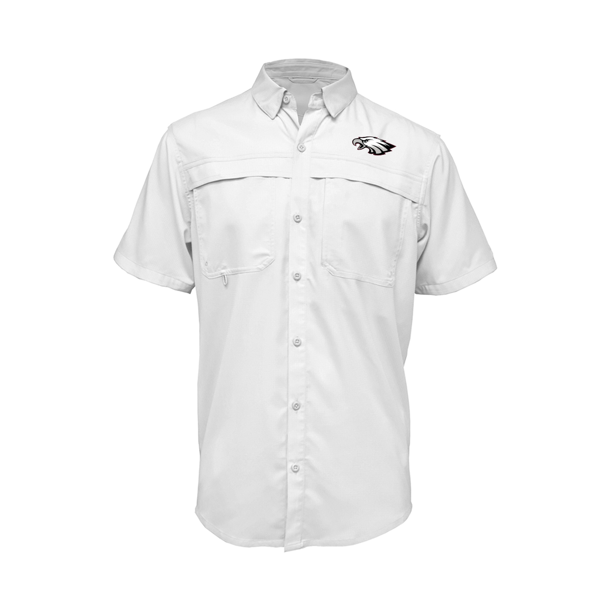 Mission Eagles Football - Embroidered Mascot - Men's Fishing Shirt