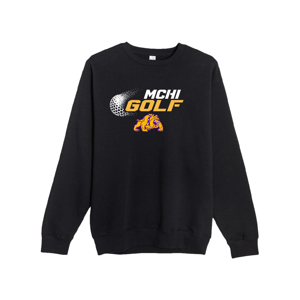 McAllen High Bulldogs Golf Lane Seven Premium Crewneck Sweatshirt – Black