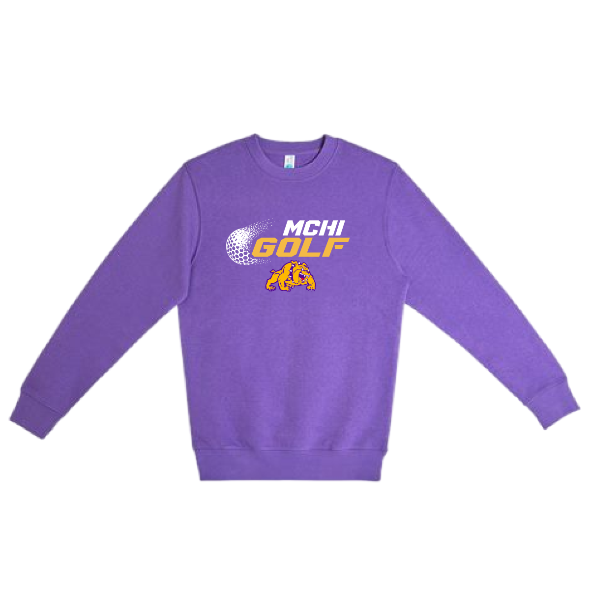 McAllen High Bulldogs Golf Lane Seven Premium Crewneck Sweatshirt – Purple