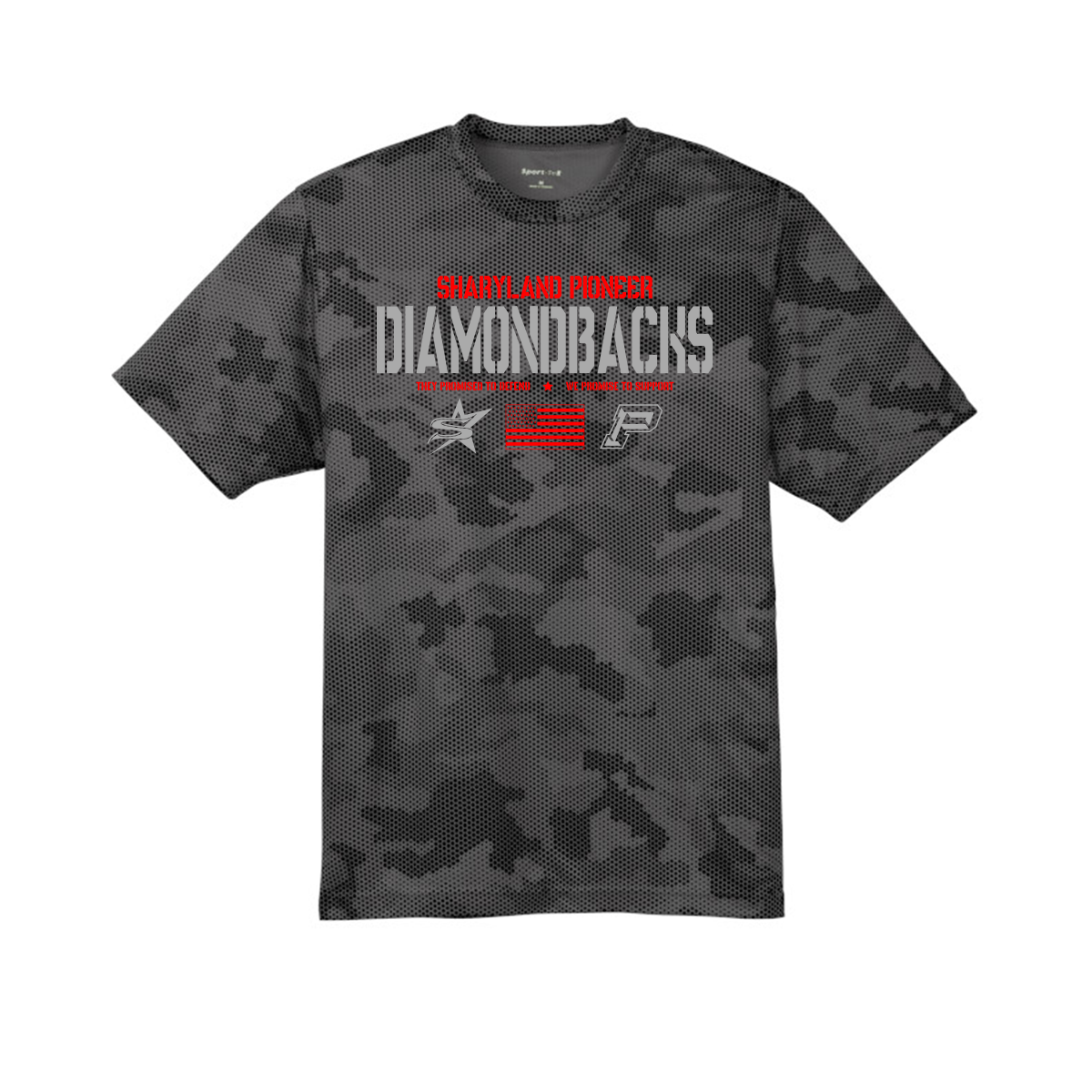 Sharyland Pioneer Volleyball - Dri-Fit Shirt - Grey Camo - Short Sleeve