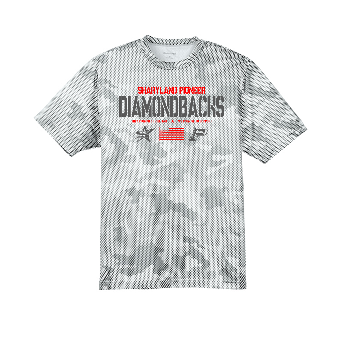 Sharyland Pioneer Volleyball - Dri-Fit Shirt - White Camo - Short Sleeve