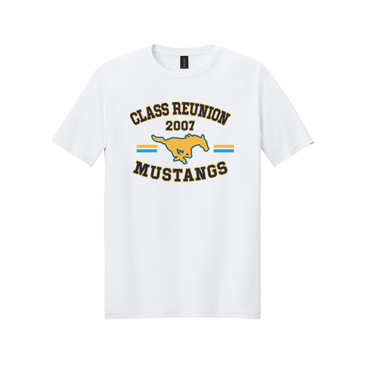 Memorial Mustangs Class of 2007 - Reunion Shirt - Cotton - White