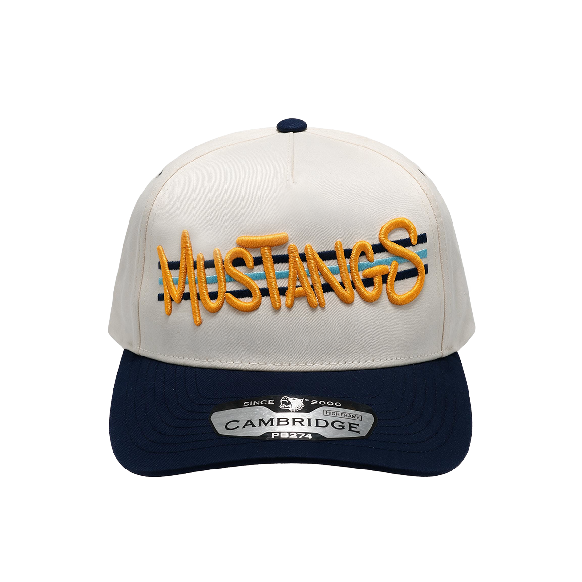 Memorial Mustangs Class of 2007 - Reunion Mustangs Puff Cap - White/Navy