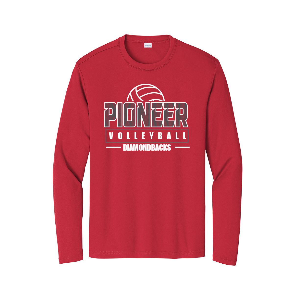 Sharyland Pioneer Volleyball - Dri-Fit Fan Shirt - Red - Long Sleeve