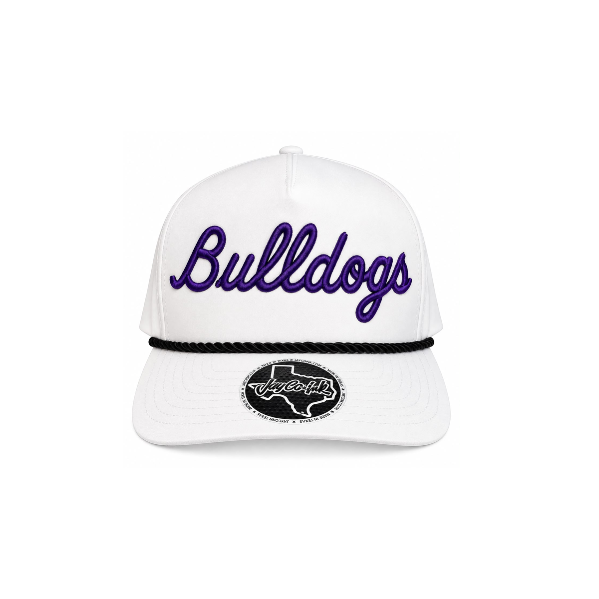 McAllen High Bulldogs Embroidered Rope Cap – White/Purple